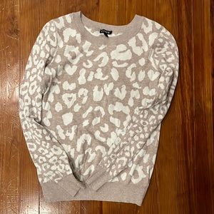 Express neutral leopard sweater